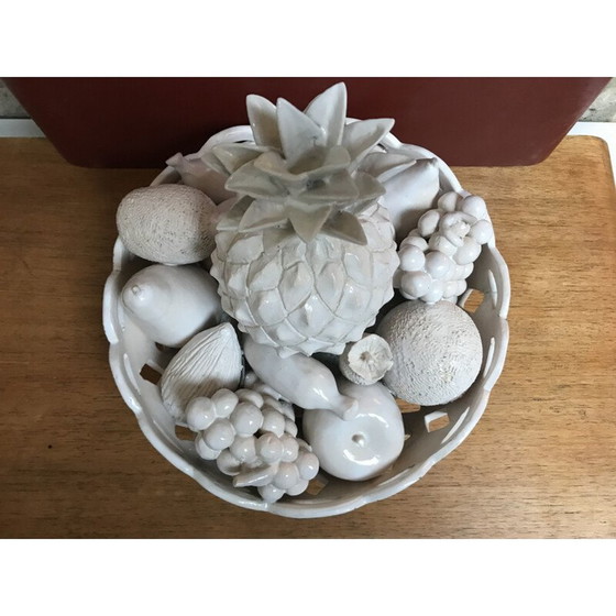 Image 1 of Vintage aardewerken fruitschaal van Jean Roger, Frankrijk 1960