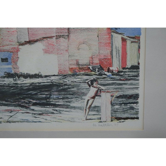 Image 1 of Kleurenlitho door Bo Hulten, 1975