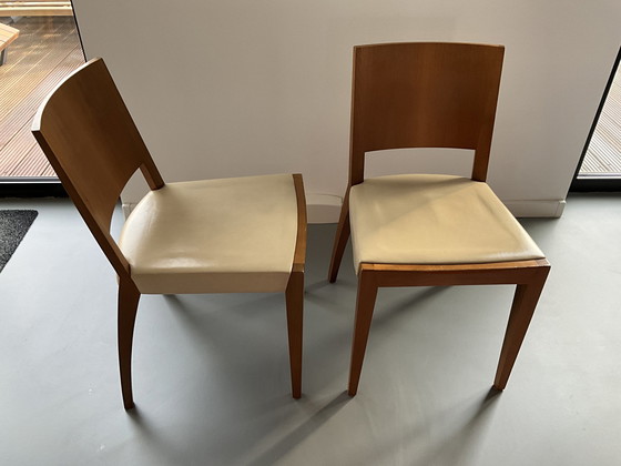 Image 1 of 2x Molteni Eetkamerstoelen