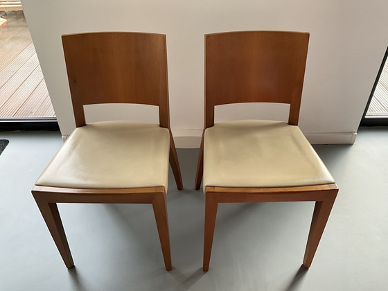 Image 1 of 2x Molteni Eetkamerstoelen