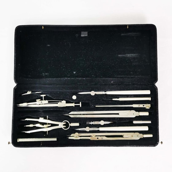 Image 1 of Set vintage tekeninstrumenten van Mellert, Duitsland 1950