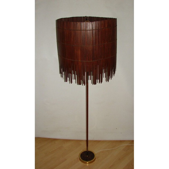 Image 1 of Vintage Deense vloerlamp van teakhout, jaren 1960