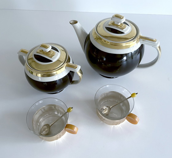 Image 1 of Art Deco koffie-/theeservies, Porselein