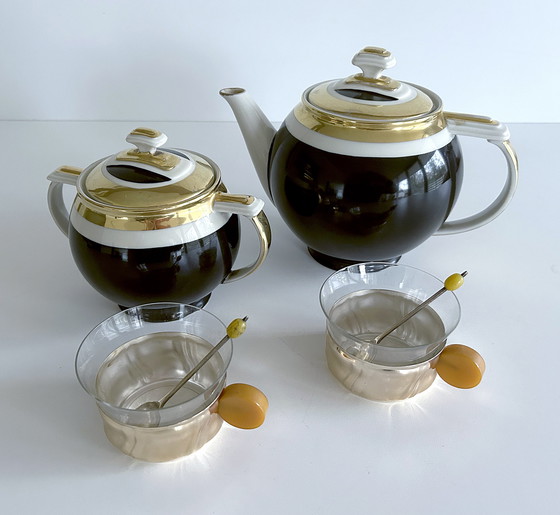 Image 1 of Art Deco koffie-/theeservies, Porselein