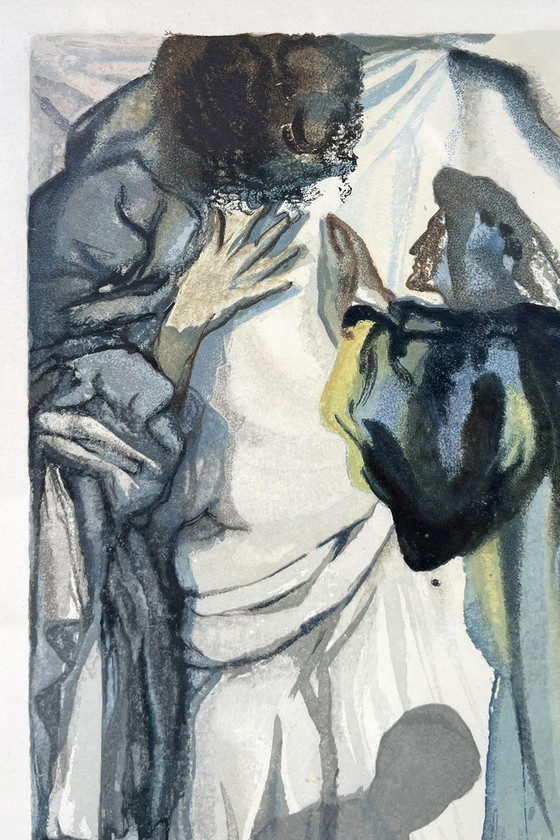 Image 1 of Vintage Dali ets in lijst