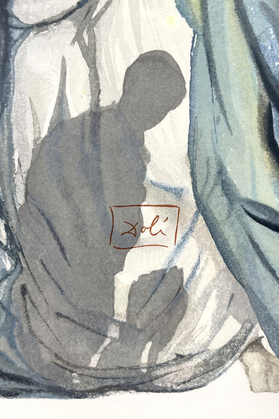 Image 1 of Vintage Dali ets in lijst