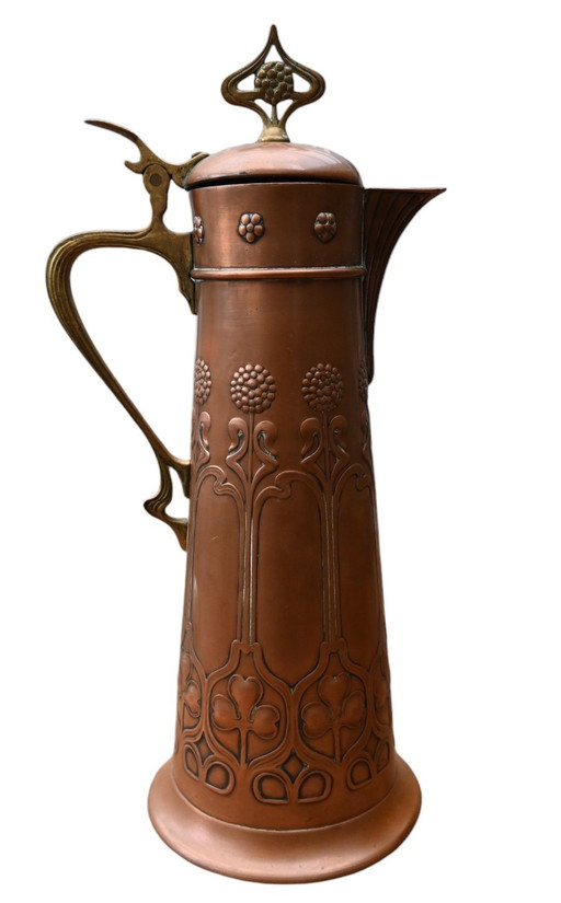 Wmf - Grote koperen kan, Art Nouveau, Jugendstil,