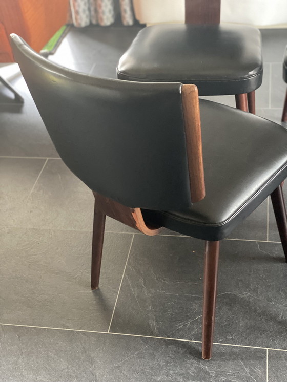 Image 1 of 4 X Nederlandse Palissander Eetkamerstoelen