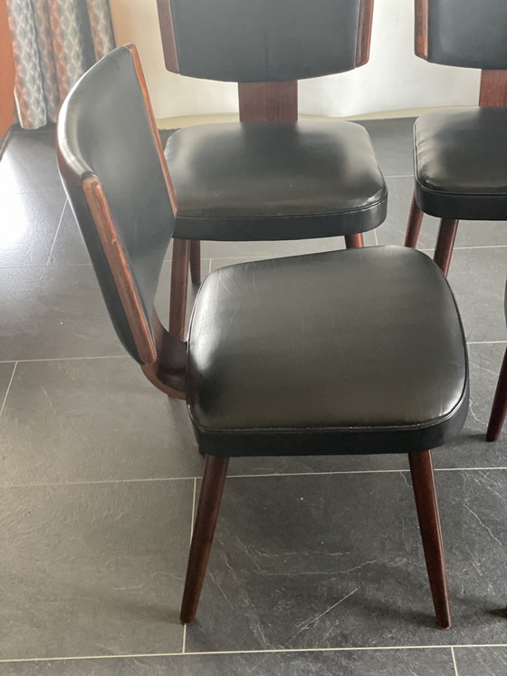 Image 1 of 4 X Nederlandse Palissander Eetkamerstoelen