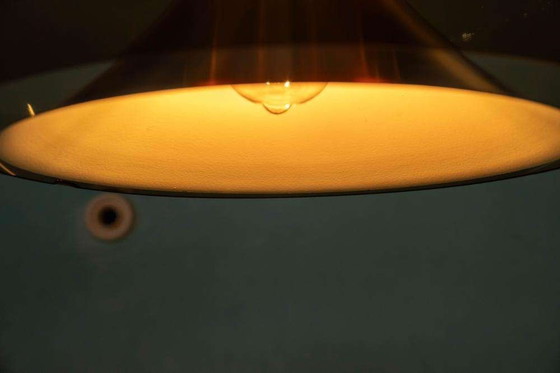 Image 1 of Space age smoked hanglamp, vintage smoked lucite pendant