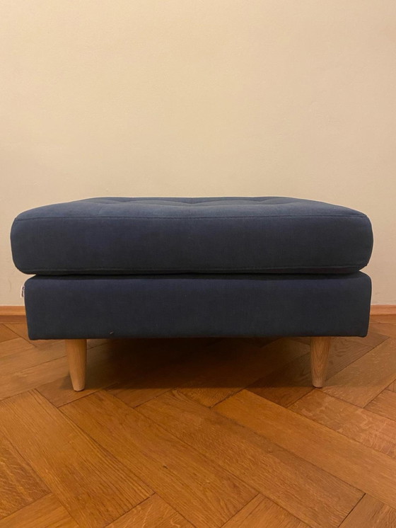 Image 1 of Boconcept Osaka 3-zitsbank incl. voetenbank blauw