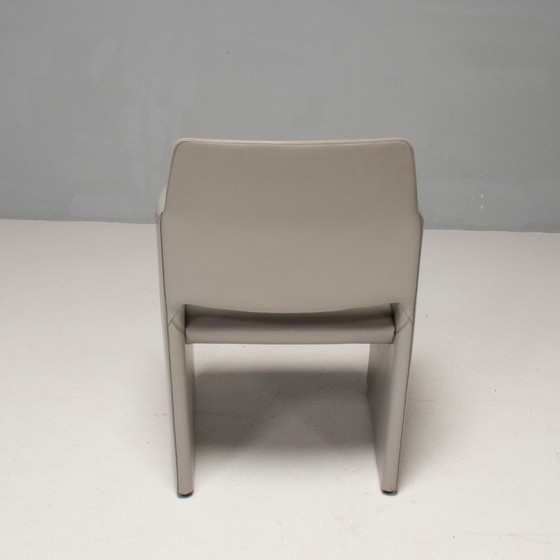 Image 1 of Set van 8 vintage leren stoelen van Rodolfo Dordoni voor Arper