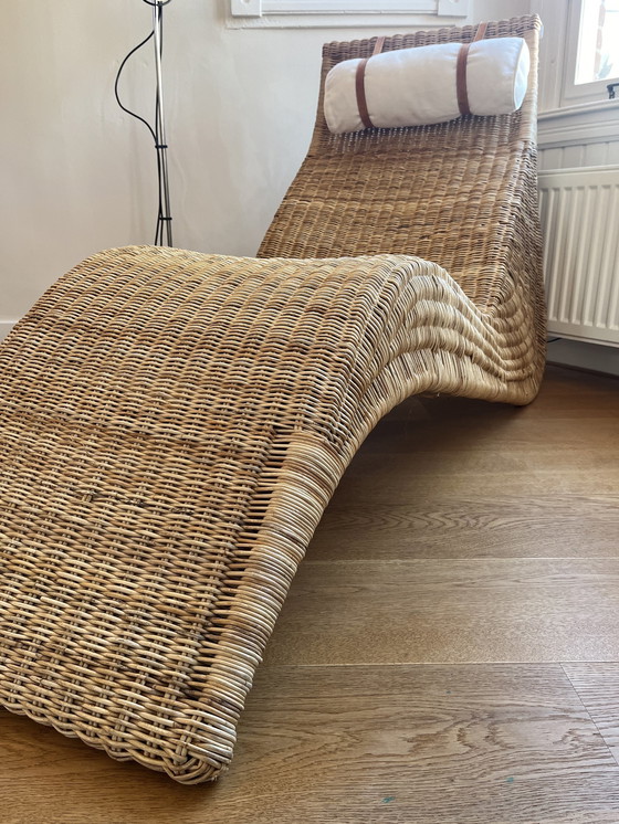 Image 1 of Vintage Karl Malmvall Rotan Lounge Chair Karlskrona Ikea