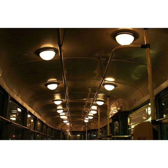 Image 1 of Vintage stalen plafondlamp voor Konstal Chorzów, 1950