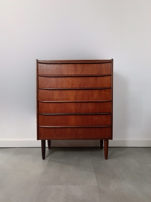 Vintage Deense Ladekast In Teak 