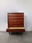 Vintage Deense Ladekast In Teak 