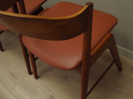 Image 1 of Set van vier teakhouten stoelen, Deens ontwerp, 1970S, Vervaardiging: Korup Stolefabrik