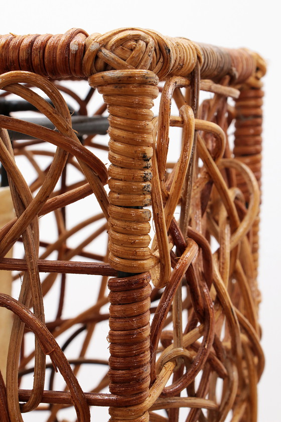 Image 1 of Vintage Mid-Century Bamboo Vloerlamp