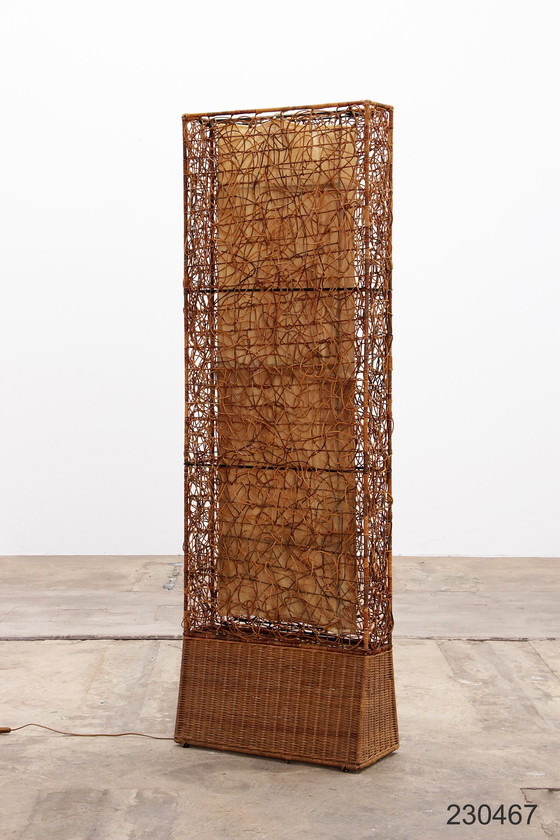 Image 1 of Vintage Mid-Century Bamboo Vloerlamp