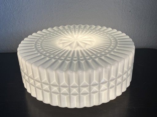 Mid Century Opaal Glazen Plafondlamp