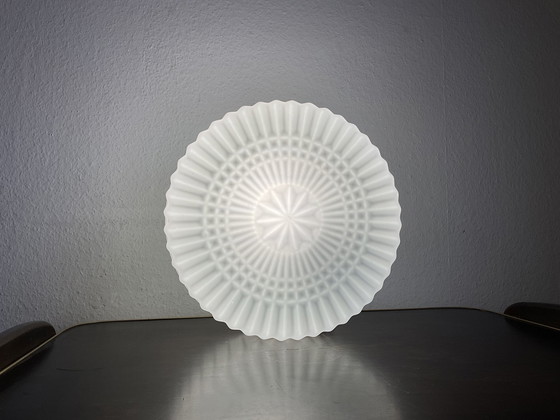 Image 1 of Mid Century Opaal Glazen Plafondlamp