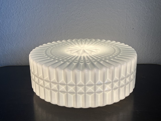 Image 1 of Mid Century Opaal Glazen Plafondlamp
