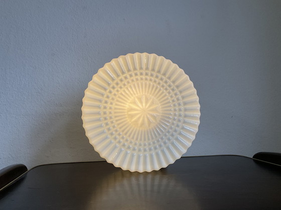 Image 1 of Mid Century Opaal Glazen Plafondlamp