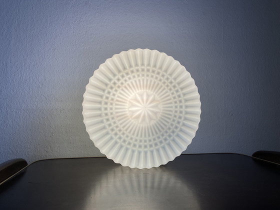 Image 1 of Mid Century Opaal Glazen Plafondlamp