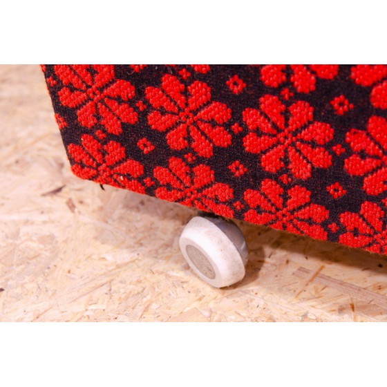 Image 1 of Paar vintage fauteuils in kunstleer en stof, Tsjechoslowakije 1970