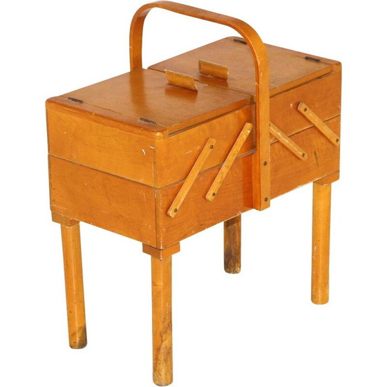 Image 1 of Vintage beukenhouten arbeider, Denemarken 1950