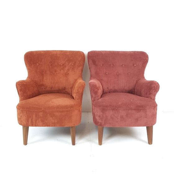 Image 1 of Vintage Artifort Theo Ruth Fauteuil Dames Steenrood Oranje