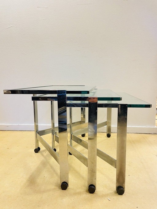 Design Nesting Tables - Chromen Tafels - Vintage Design