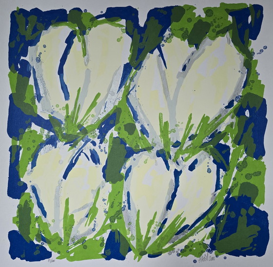 Image 1 of Ad van Hassel - Witte Tulpen