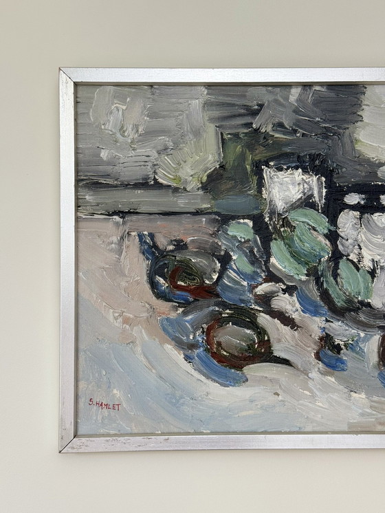 Image 1 of Zweeds olieverfschilderij 1970S