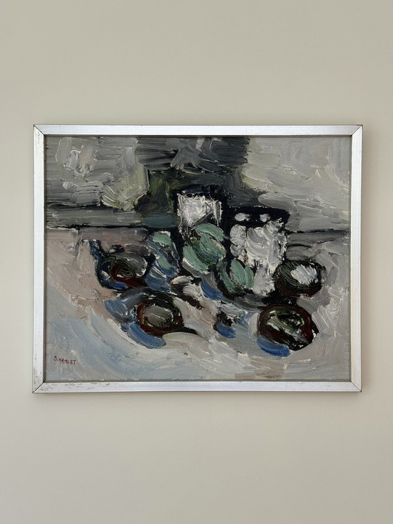 Image 1 of Zweeds olieverfschilderij 1970S