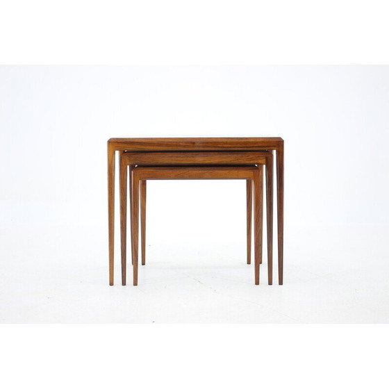 Image 1 of Vintage palissander nesttafels van Johannes Andersen voor Cfc Christensen uit Silkeborg, Denemarken 1960