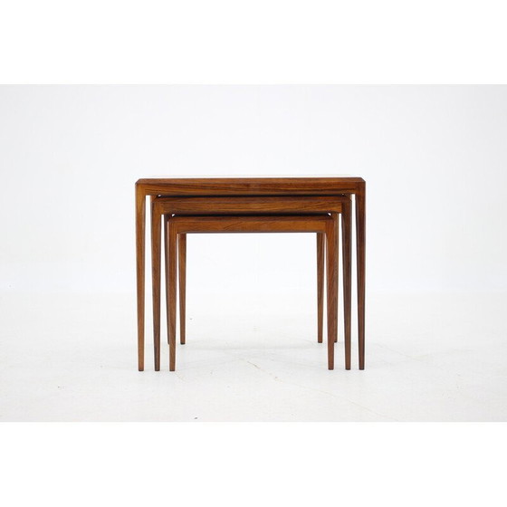 Image 1 of Vintage palissander nesttafels van Johannes Andersen voor Cfc Christensen uit Silkeborg, Denemarken 1960