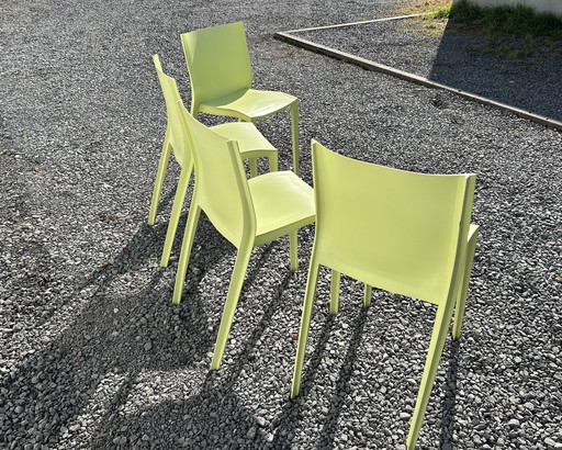 4 Groene Stoelen Slick Slick