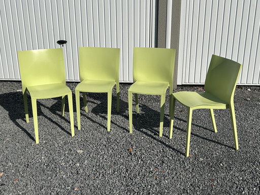 4 Groene Stoelen Slick Slick