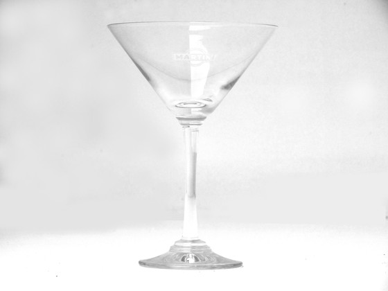 Image 1 of Martini Dubbele Cocktailbeker Vier Glazen Deco' Eerste bewerking Origineel Jaren '30