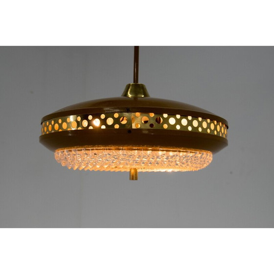 Image 1 of Vintage metalen hanglamp van Ludib Bratislava, Tsjecho-Slowakije 1960