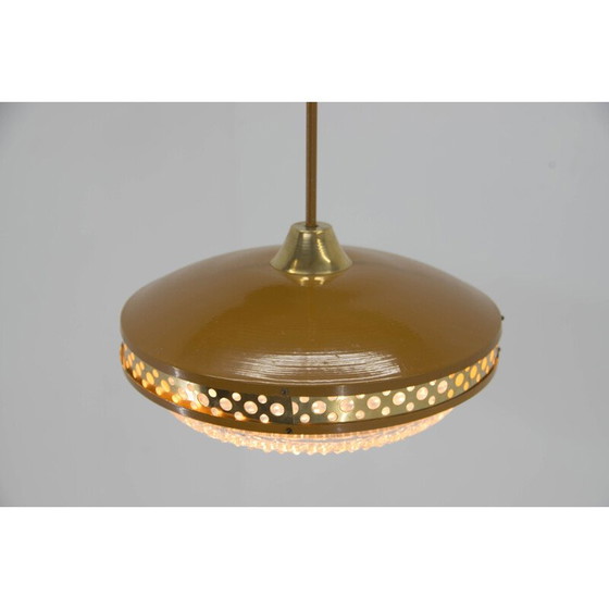 Image 1 of Vintage metalen hanglamp van Ludib Bratislava, Tsjecho-Slowakije 1960