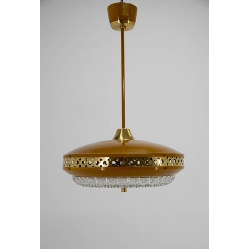Vintage metalen hanglamp van Ludib Bratislava, Tsjecho-Slowakije 1960
