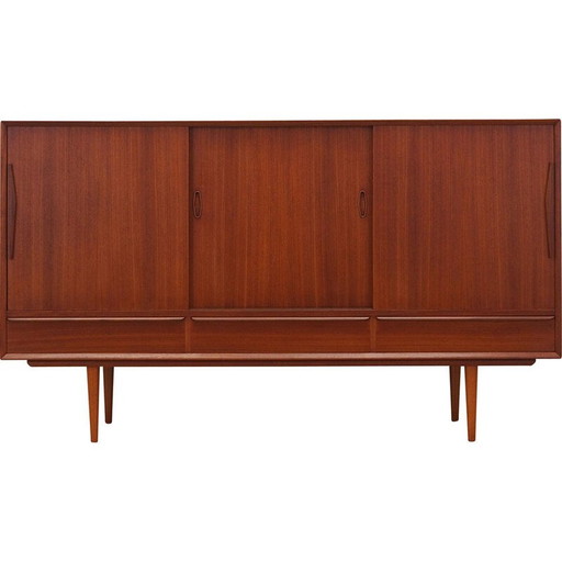 Vintage teakhouten highboard, Denemarken 1960