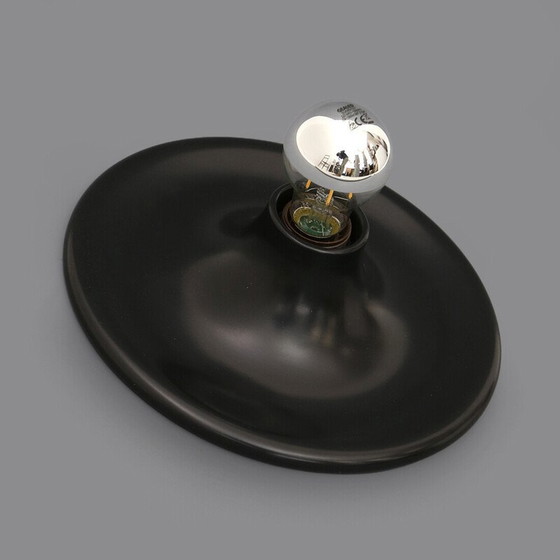 Image 1 of Vintage zwart metalen kegel wandlamp, jaren 1960