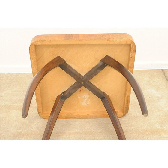 Image 1 of Vintage spider tafel H259 in walnoot door Jindřich Halabala, Tsjecho-Slowakije 1950
