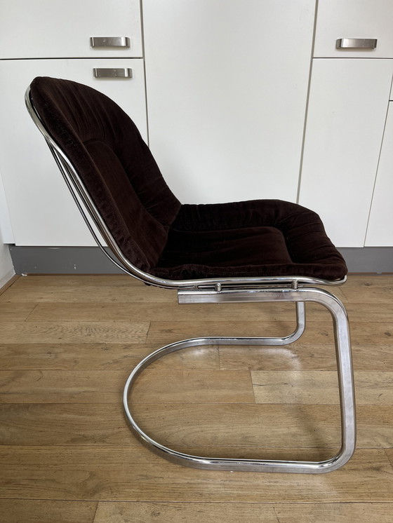 Image 1 of 4x Chromen Eetkamerstoelen