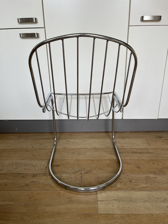 Image 1 of 4x Chromen Eetkamerstoelen