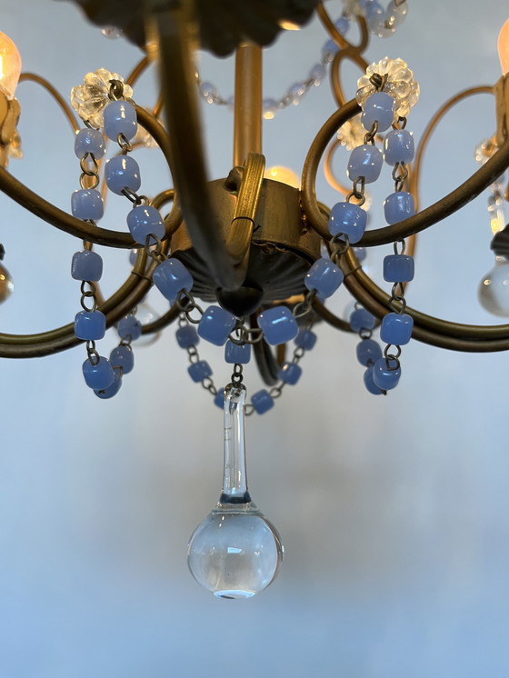 Image 1 of Teardrop hanglampje vintage gesmeed glas