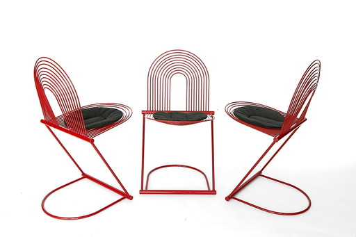 3 x Jutta | Swing | Herbert Ohl Schommelstoel Stoel Rosenthal Studio Line Set Stoelen